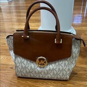 Michael Kors Brown and Cream Women's Bag